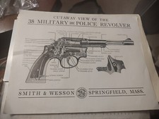 Vintage Smith & Wesson Cutaway View Of The 38 Revólver Militar e Policial comprar usado  Enviando para Brazil
