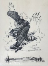 Vintage etched art for sale  Toledo