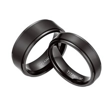 Aliança de casamento masculina feminina 6mm 8mm preta titânio anel casal fosco ajuste confortável comprar usado  Enviando para Brazil