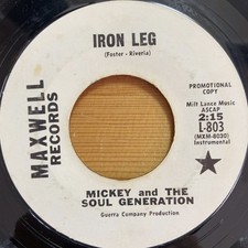 MICKEY AND THE SOUL GENERATION IRON LEG 45's 7 inch comprar usado MICKEY AND THE SOUL GENERATION IRON LEG 45's 7 inch comprar usado  Enviando para Brazil