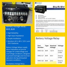 Relé de tensão de bateria E-max 999C128-24 24 Vdc BUR/BVR indicações de alarme para -/+ comprar usado  Enviando para Brazil