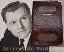 Vintage leather passport for sale  LONDON