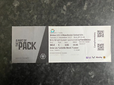 2022 wolves manchester for sale  MANCHESTER