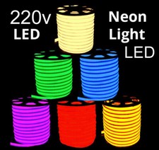 Faixa de LED neon flexível corda luz impermeável 220V flexível iluminação externa plugue Reino Unido comprar usado  Enviando para Brazil