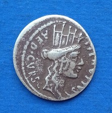 Denario argento plavtia usato  Erve