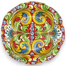 Centrotavola smerlato ceramica usato  Trappeto