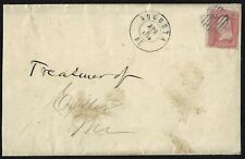 EUA 1863 CAPA GUERRA CIVIL AUGUSTA MAINE GRELHA REDONDA FANTASIA CANCELAR ABRIL 8 1863 comprar usado  Enviando para Brazil