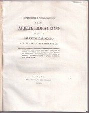 1811 Padova Dal Negro Salvatore ariete idraulico macchina valvola dispersione comprar usado  Enviando para Brazil