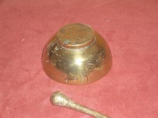 Brass pestle mortar for sale  PETWORTH