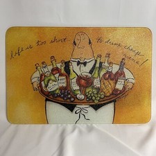 Tábua de cortar vinho barata Mudd Pie Life Is Too Short To Drink 17 3/4" x 12" comprar usado  Enviando para Brazil