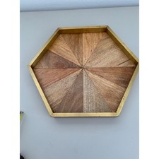 Hexagon wood tray for sale  Palm Beach Gardens