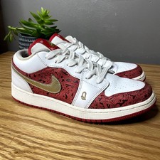 Tênis Nike Air Jordan Low Se 1 Spades King Queen vermelho branco juvenil tamanho 6.5, usado comprar usado  Enviando para Brazil