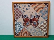 Framed embroidered butterfly for sale  LEOMINSTER