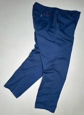 Calça Polo Ralph Lauren Azul Marinho Escuro Prepster Elástica Ajuste Clássico Grande Alta, usado comprar usado  Enviando para Brazil