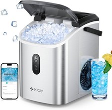 Máquina de gelo de pepita de bancada 33 lb/24 H máquina de gelo seixo aplicativo WiFi autolimpeza comprar usado  Enviando para Brazil