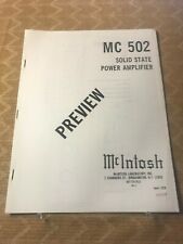 Original mcintosh mc502 for sale  Buffalo
