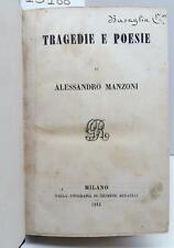 Alessandro manzoni tragedie usato  Petriolo