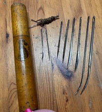 vintage needle case leather for sale  LIVERPOOL