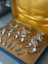 Conjunto de servir café expresso vintage Wolff banhado a prata 6 peças comprar usado  Enviando para Brazil