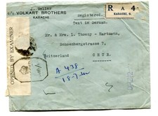 India 1942 registered d'occasion  Expédié en Belgium