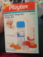🍼Juego de portabiberones para bebé Playtex EAZY FEED Drop-Ins 1998 8 oz de colección🍼 segunda mano  Embacar hacia Mexico