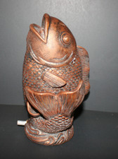 Artline asiático Koi peixe jardim fonte escultura figura resina 10 1/4" de altura comprar usado  Enviando para Brazil