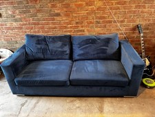 Blue suede seat for sale  LIVERPOOL