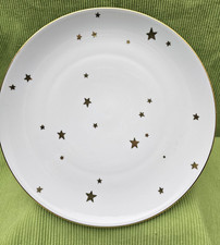 Suporte para bolo vintage Saks Fifth Avenue Alemanha Ocidental estrela dourada pedestal de porcelana P comprar usado  Enviando para Brazil