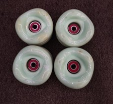 RODAS LONGBOARD TUBARÃO DNA 72mm 78a ESPUMA DO MAR VERDE com rolamentos BONES VERMELHOS comprar usado  Enviando para Brazil