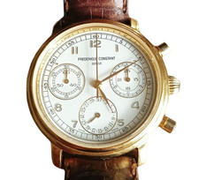 Relógio masculino Frederique Constant Geneve cronógrafo ouro 36 mm quartzo comprar usado  Enviando para Brazil