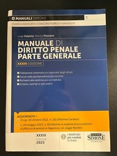 Manuale diritto penale. usato  Livorno