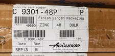 Par de Accuride C9301-48P acabamento em zinco 48" conjunto de corrediça de gaveta resistente novo comprar usado  Enviando para Brazil