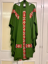 Green chasuble stole for sale  EXETER