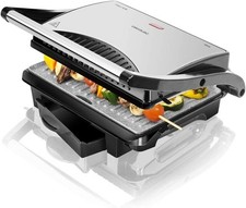 Cecotec Rock'nGrill 03023 grill kontaktowy 1000W srebrny/szary, z odprowadzaniem tłuszczu na sprzedaż  PL