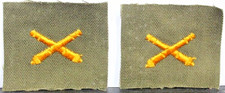 Usado, Par de colarinho emblema insígnia fadiga oliva ramo de artilharia oficial do exército dos EUA comprar usado  Enviando para Brazil