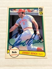 1982 DONRUSS JOHNNY BENCH #400 AUTOGRAFADO IP VERMELHO G3 comprar usado  Enviando para Brazil