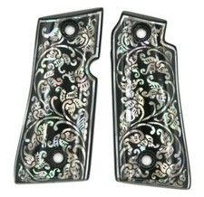 Usado, Punhos Colt Mustang fit Pocketlite 380 madrepérola preto arte floral bom presente comprar usado  Enviando para Brazil