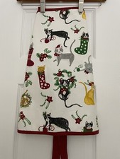 Avental de Natal unissex infantil ilustrações de gato, Borgonha, Verde, Dourado e Branco comprar usado  Enviando para Brazil