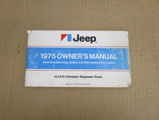 Usado, 1975 Jeep CJ5 Cherokee Wagoneer manual do proprietário porta-luvas ORIGINAL livro de literatura comprar usado  Enviando para Brazil