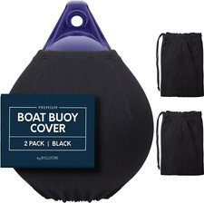 Pacote com 2 capas de bóia de barco BYLLSTORE Premium - 17,5"x21" - Preto - Bainha de cordão comprar usado  Enviando para Brazil