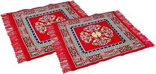 Tapete de área feito à mão veludo tradicional tapete de sala de estar tapete de oração Pooja Aasan comprar usado  Enviando para Brazil