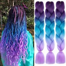3 peças extensões de cabelo femininas trança 24" alta temperatura ombre jumbo sintético comprar usado  Enviando para Brazil