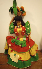 Boneca Lady de Feltro Vintage Brasileira 15" Marcada, Carmen Miranda, Tipo Lenci c.1940s comprar usado  Enviando para Brazil