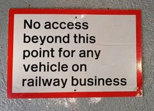 Railway access sign for sale  YORK