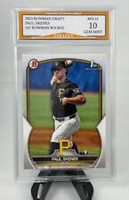 2023 Bowman Draft Paul Skenes Pirates 1º cartão Bowman Rookie #BD-14 em perfeito estado 10! comprar usado  Enviando para Brazil