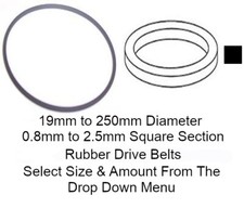 Rubber drive belts for sale  CHATTERIS