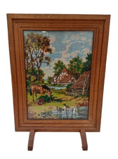 Framed vintage needlepoint for sale  RUGBY