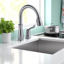 Grifo de cocina rociador abatible monomando Leland en acero inoxidable ártico segunda mano  Embacar hacia Mexico