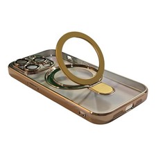 CAPA DE TELEFONE MAGSAFE DOURADA BRILHANTE E TRANSPARENTE PARA IPHONE 14 PRO, BRILHANTE, LEVE comprar usado  Enviando para Brazil
