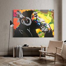 Quadro banksy monkey usato  Uta